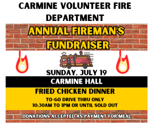 Carmine Volunteer Fire Department Fundraiser