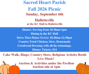 Sacred Heart Parish Fall Picnic in Hallettsville